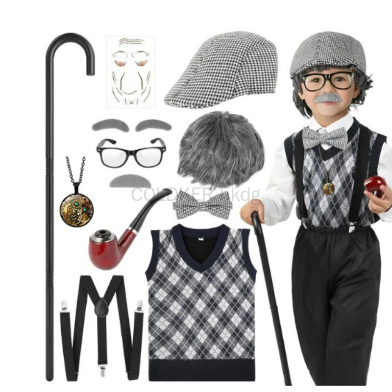 Men'S Suit Accessories - Halloween Festival Old Man Costume Accessories