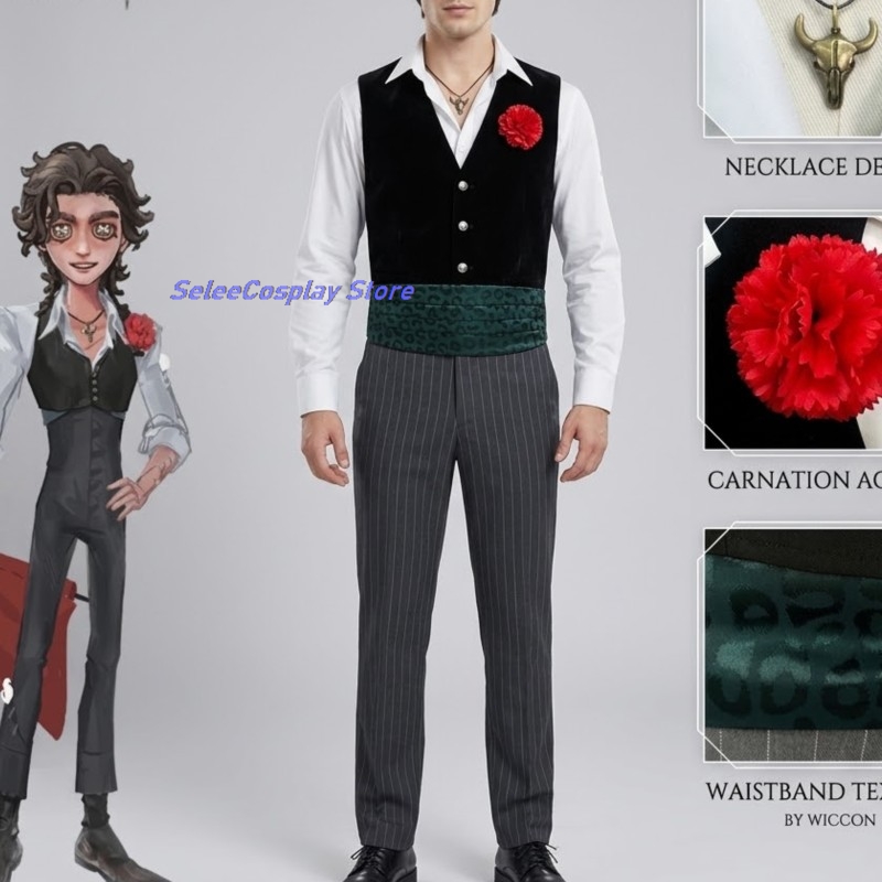 Men'S Suit Accessories - Adults Cosplay Game Game Identity V