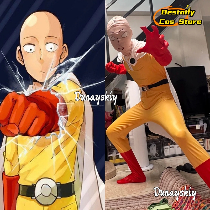 Men'S Suit Accessories - Saitama MAN Cosplay Jumpsuit Costume {Bestnify