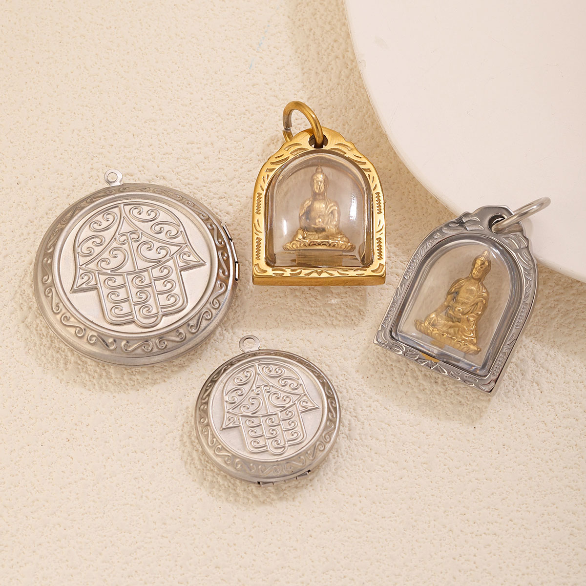 1/2pcs Photo Frame Charms 18K  - Men Accessories Locket review and price