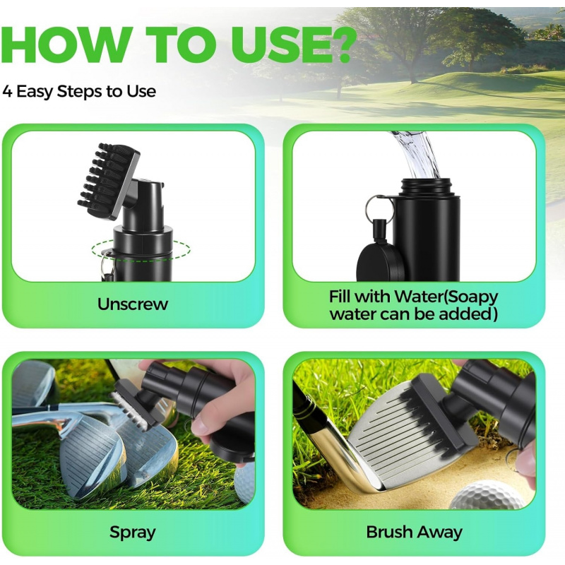 Golf Club Brush Cleaner with R - Men'S Accessories Best review and price