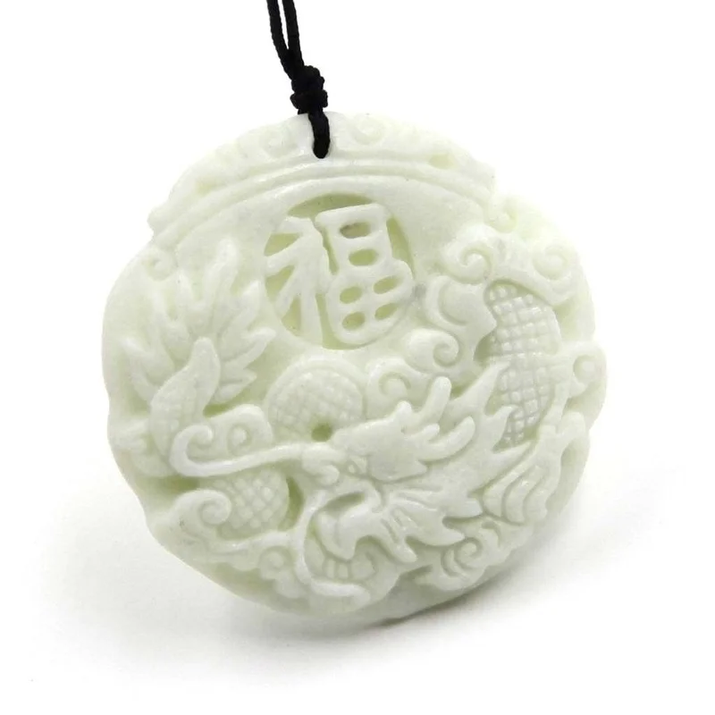 Natural White jade Dragon Phoe - Men Accessories Wrist review and price