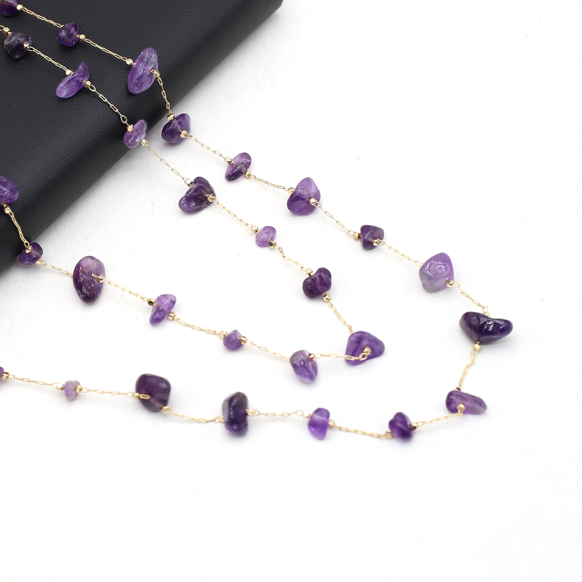 Natural Amethyst Stone Beaded  - Men Accessories Chain review and price