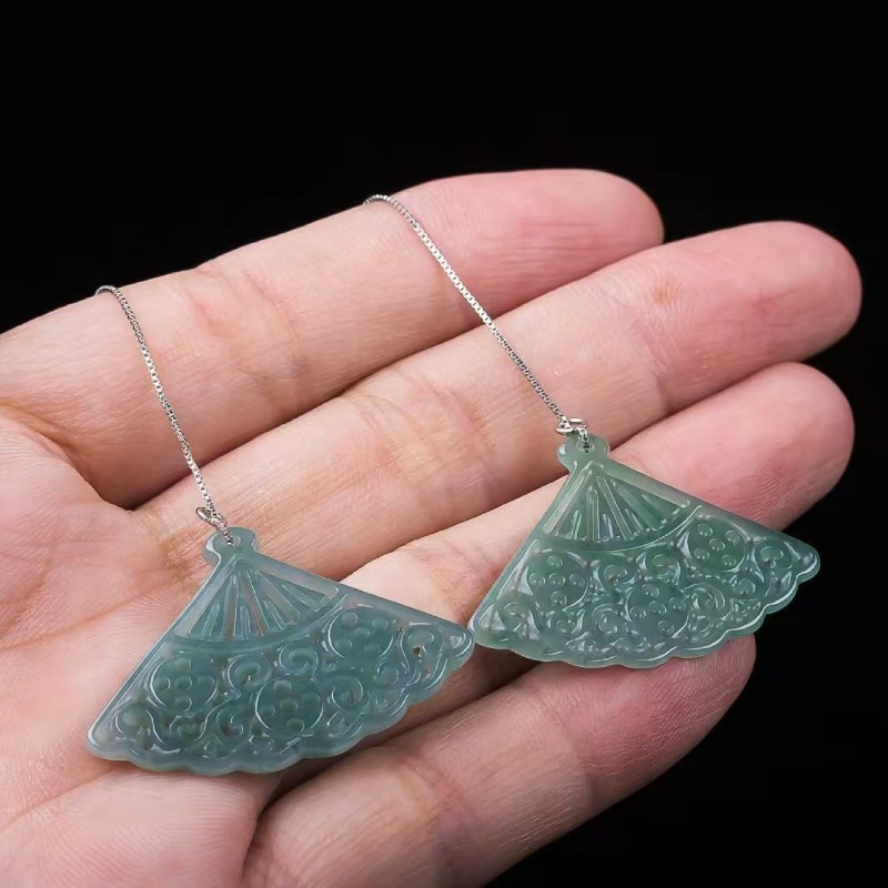 Natural Blue Water Emerald Jad - Men'S Accessories Drop Shipping review and price