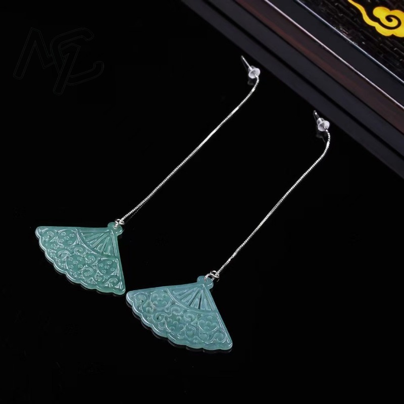Natural Blue Water Emerald Jad - Men'S Accessories Drop Shipping review and price