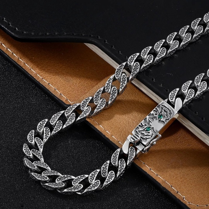 Bold Tiger Print Cuban Chain f - Men'S Accessories Instagram review and price