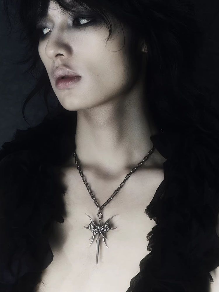 2025 New Punk Necklace Silver  - Men Accessories Chain review and price