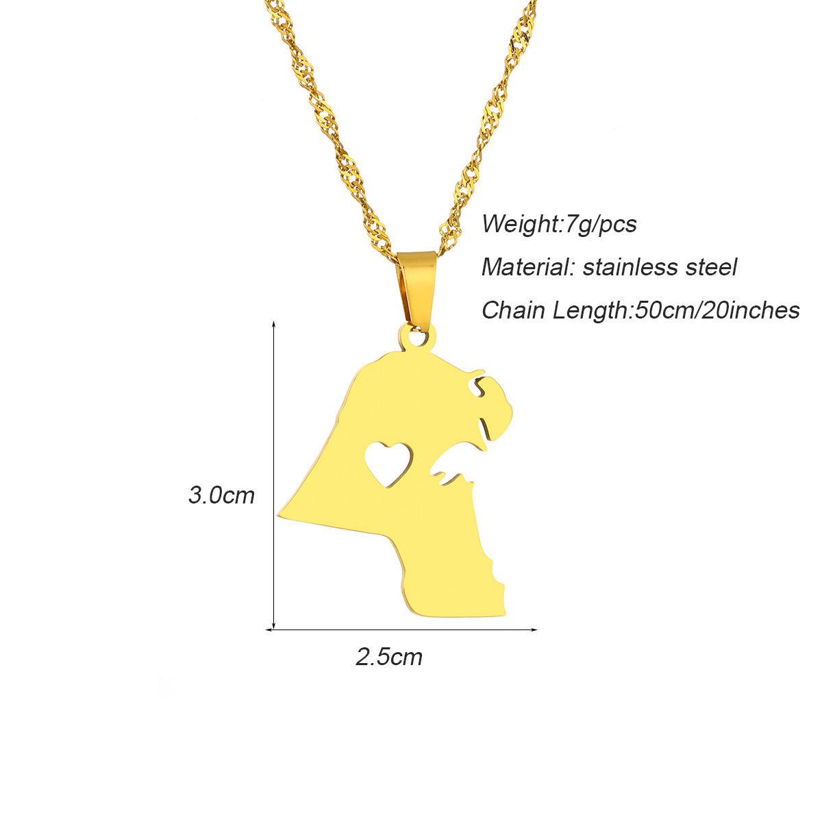 Stainless Steel Kuwait Map Fla - Men Accessories Kuwait review and price
