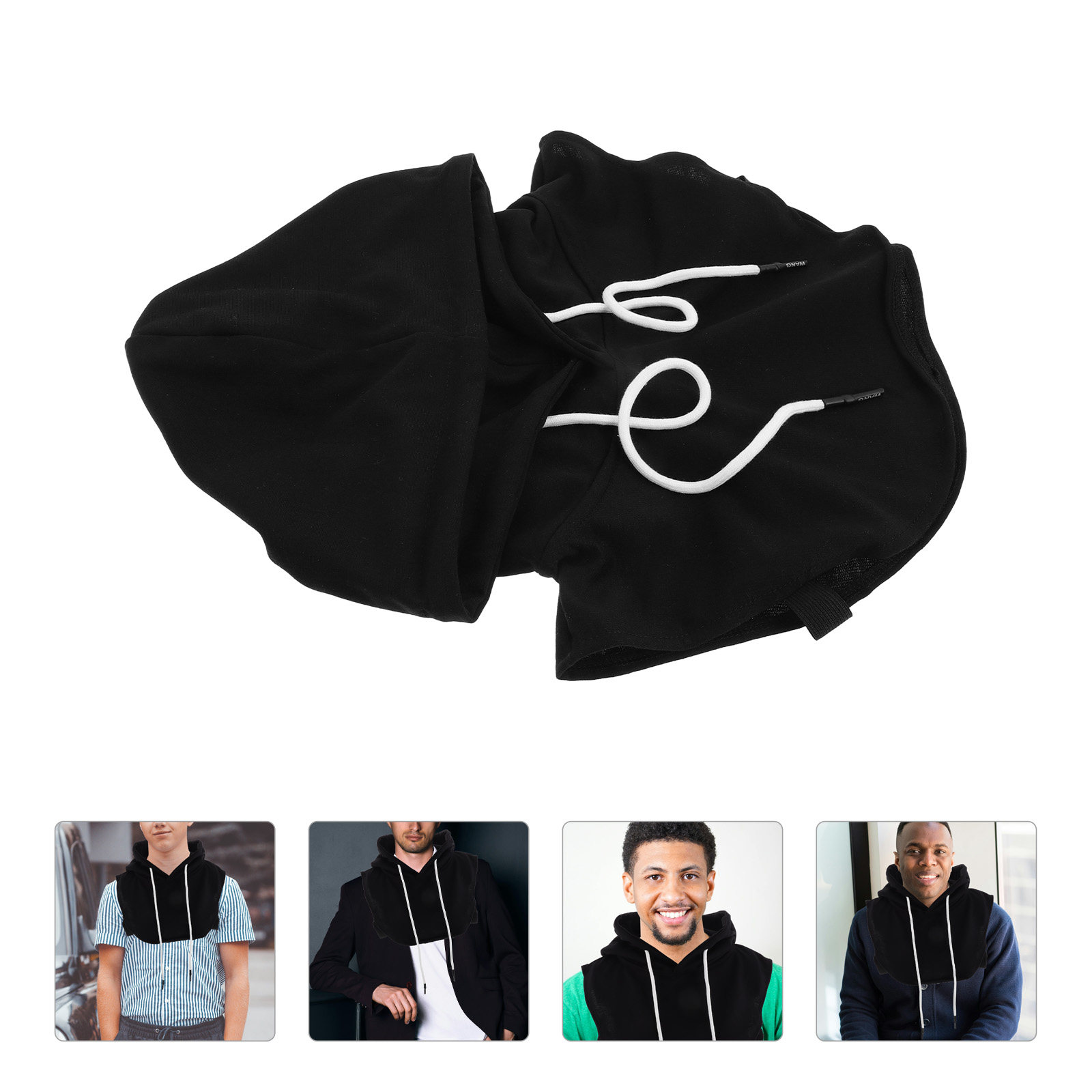 Hooded Fake Collar Accessory f - Men Accessories To Wear review and price