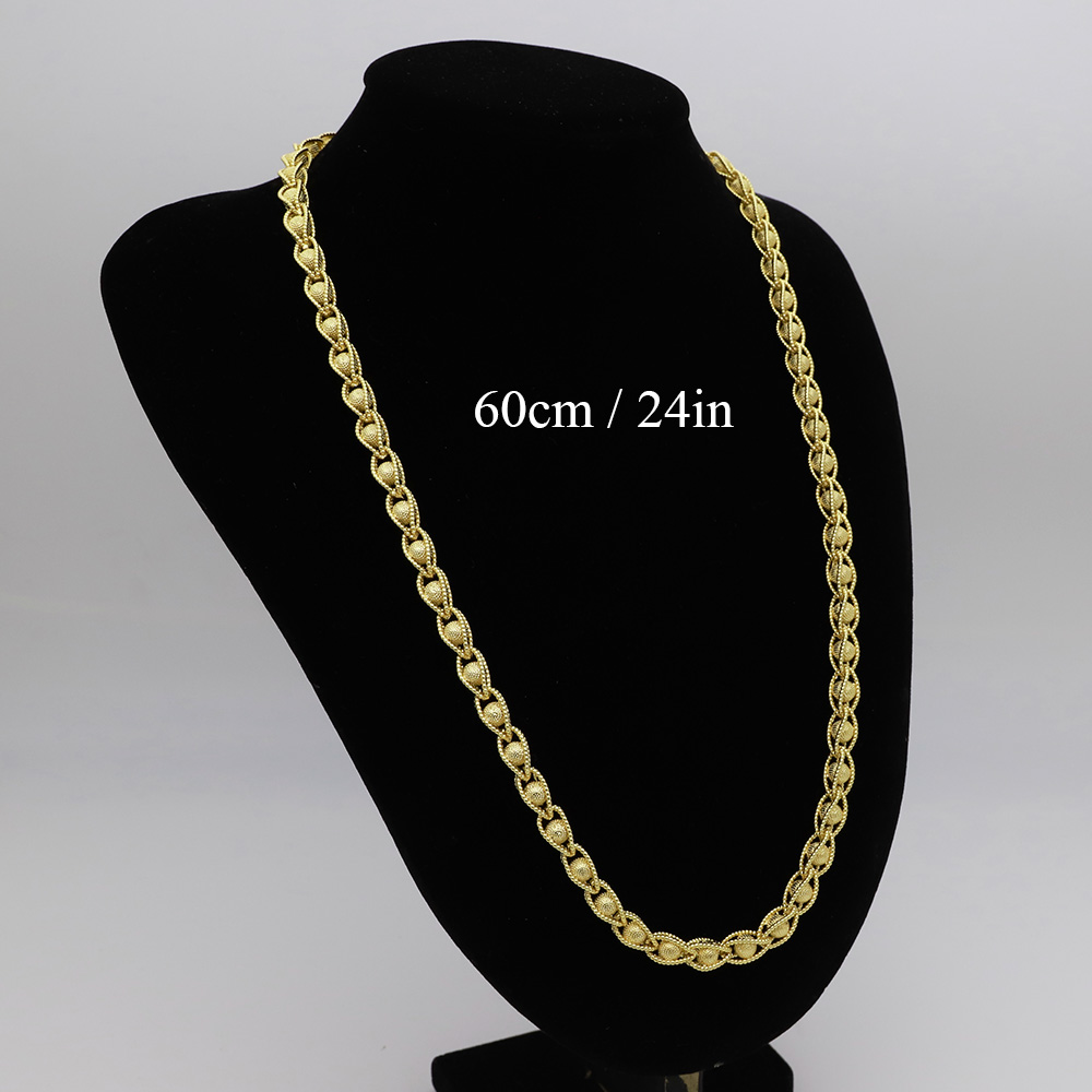 18K Gold-Plated Gold Chain Pea - Men'S Accessories Dubai review and price