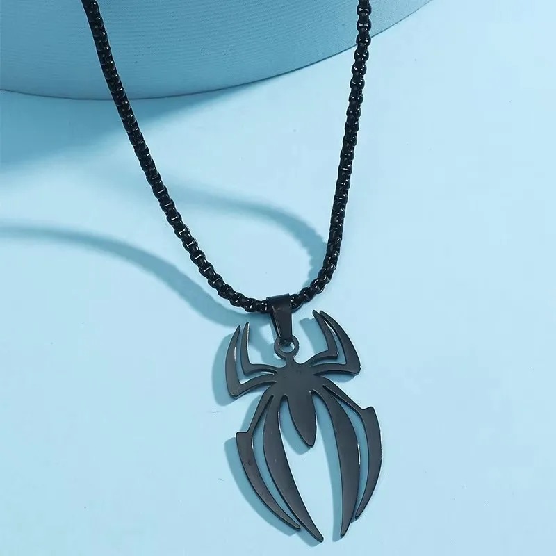 Gothic Spider Shape Necklace S - Men Accessories Chain review and price