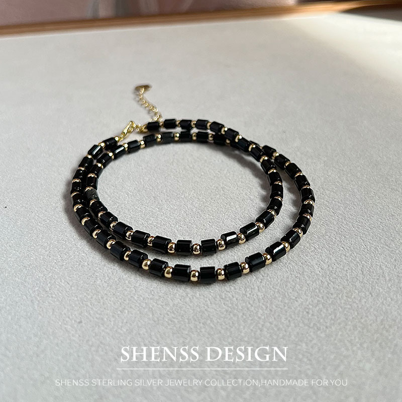 Natural 4mm obsidian Necklace  - Men Accessories Kit review and price