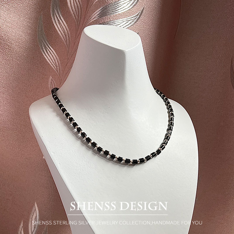 Natural 4mm obsidian Necklace  - Men Accessories Kit review and price