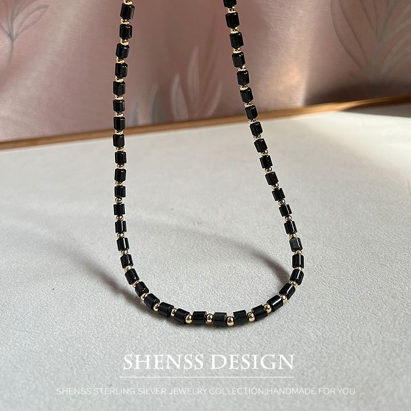 Natural 4mm obsidian Necklace  - Men Accessories Kit review and price