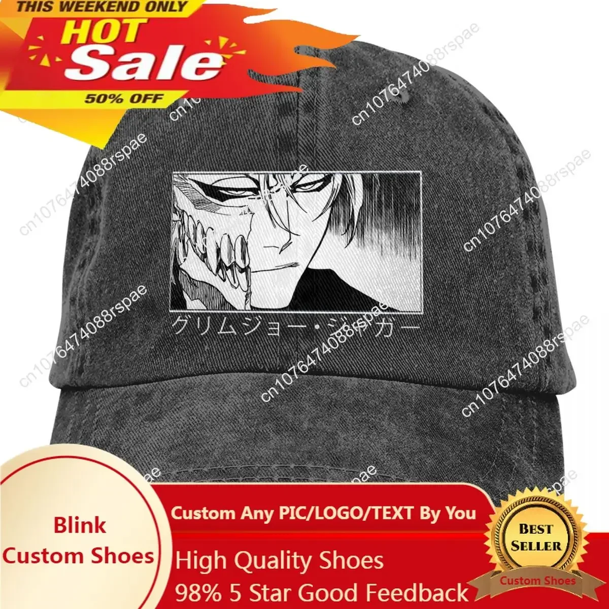 Washed Men's Baseball Cap Grim - Hat Snapback Cap review and price