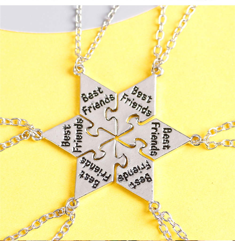 6 Pcs/Set Best Friend Necklace - Men'S Accessories Best review and price
