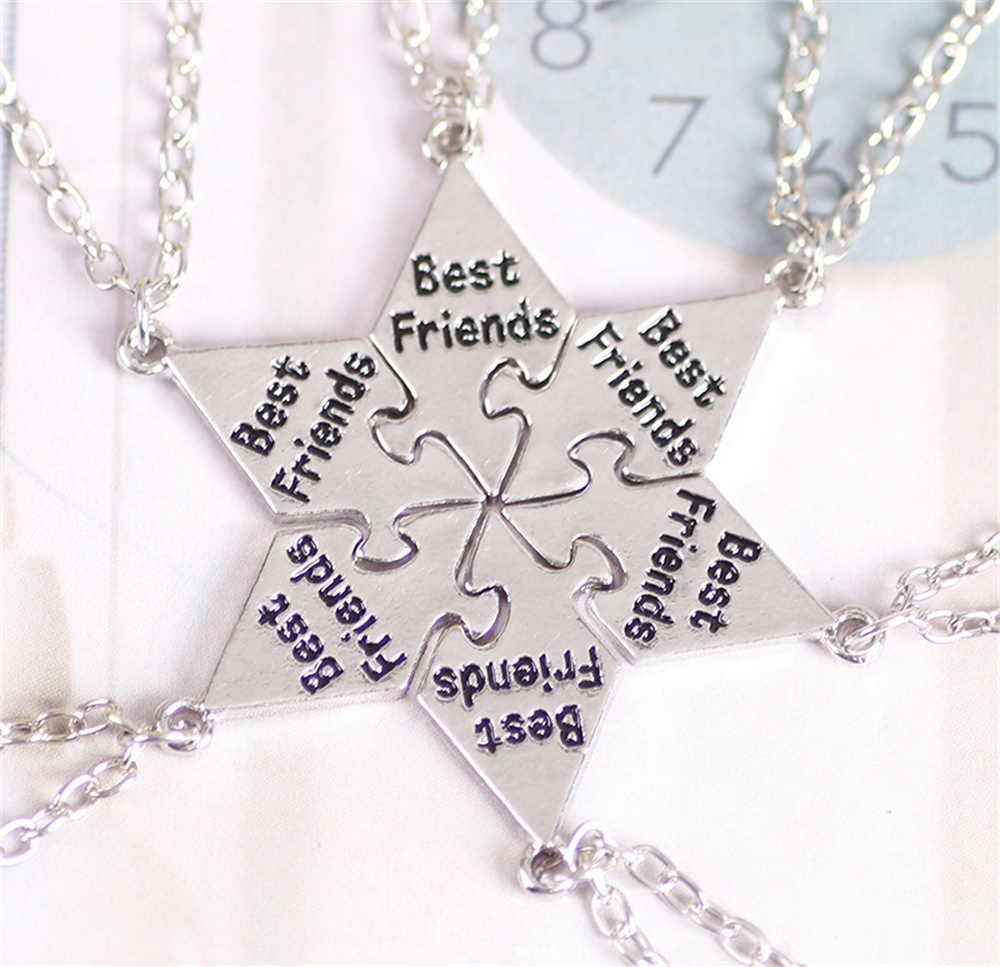6 Pcs/Set Best Friend Necklace - Men'S Accessories Best review and price