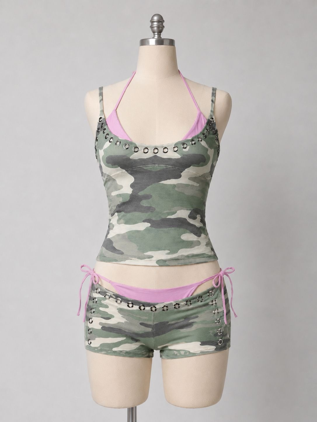 Y2K retro camouflage two-piece - Men Accessories To Wear review and price
